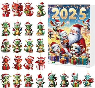 Jul Advent 2025 2D Akryl Dekoration 24-Dagars Nedräkningskalender | Hänge För Vägg Fönster Semester Barn Vuxna Partytillbehör