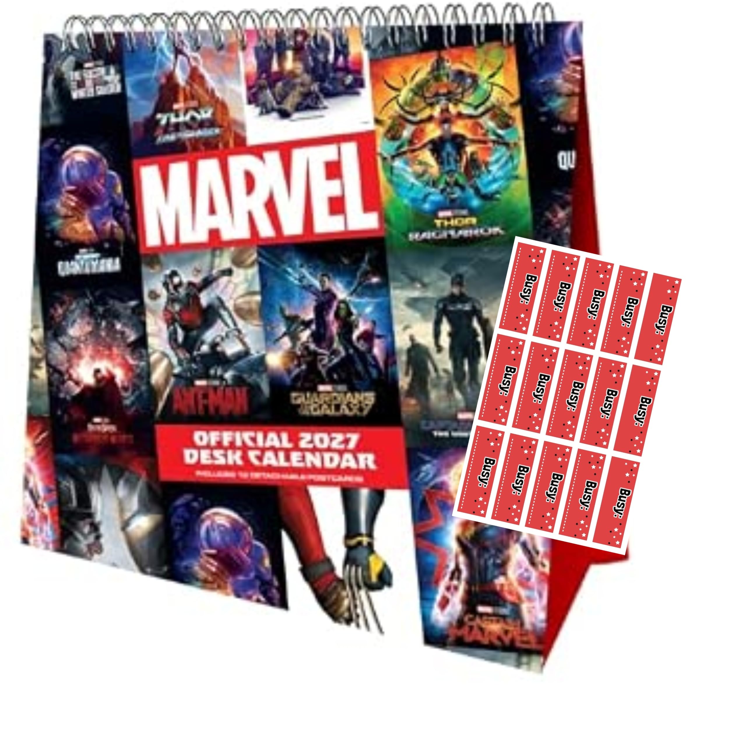 2026 CALENDAR MARVEL MONTH TO VIEW DESK EASEL OFFICIAL PRODUCT