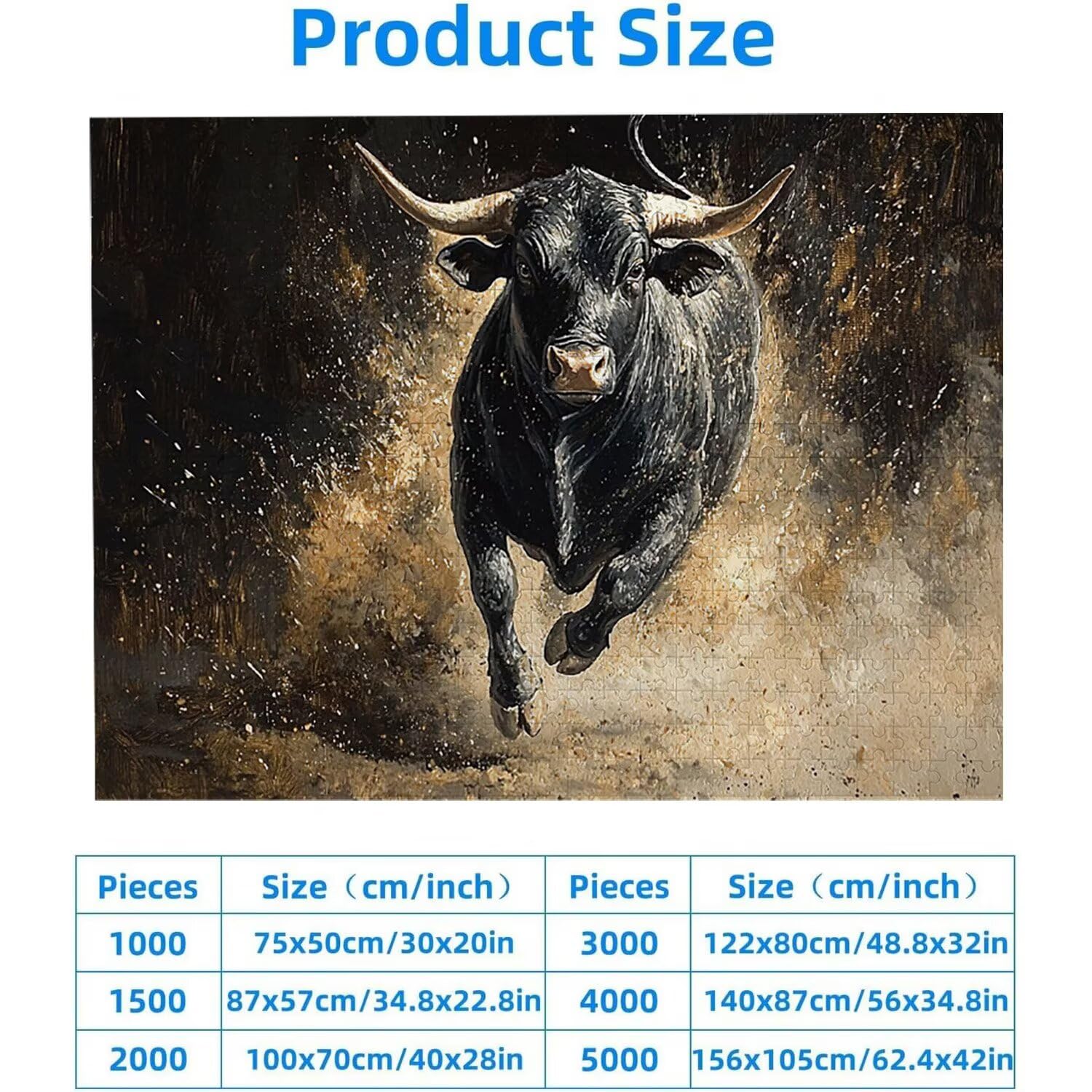 Puzzle 4000 elementów dla dorosłych puzzle dla dorosłych 4000 elementów puzzle wymagające i drażniące mózgi edukacja gra dla całości, prezenty dla mężczyzn, motyw puzzli: (byk) h-251