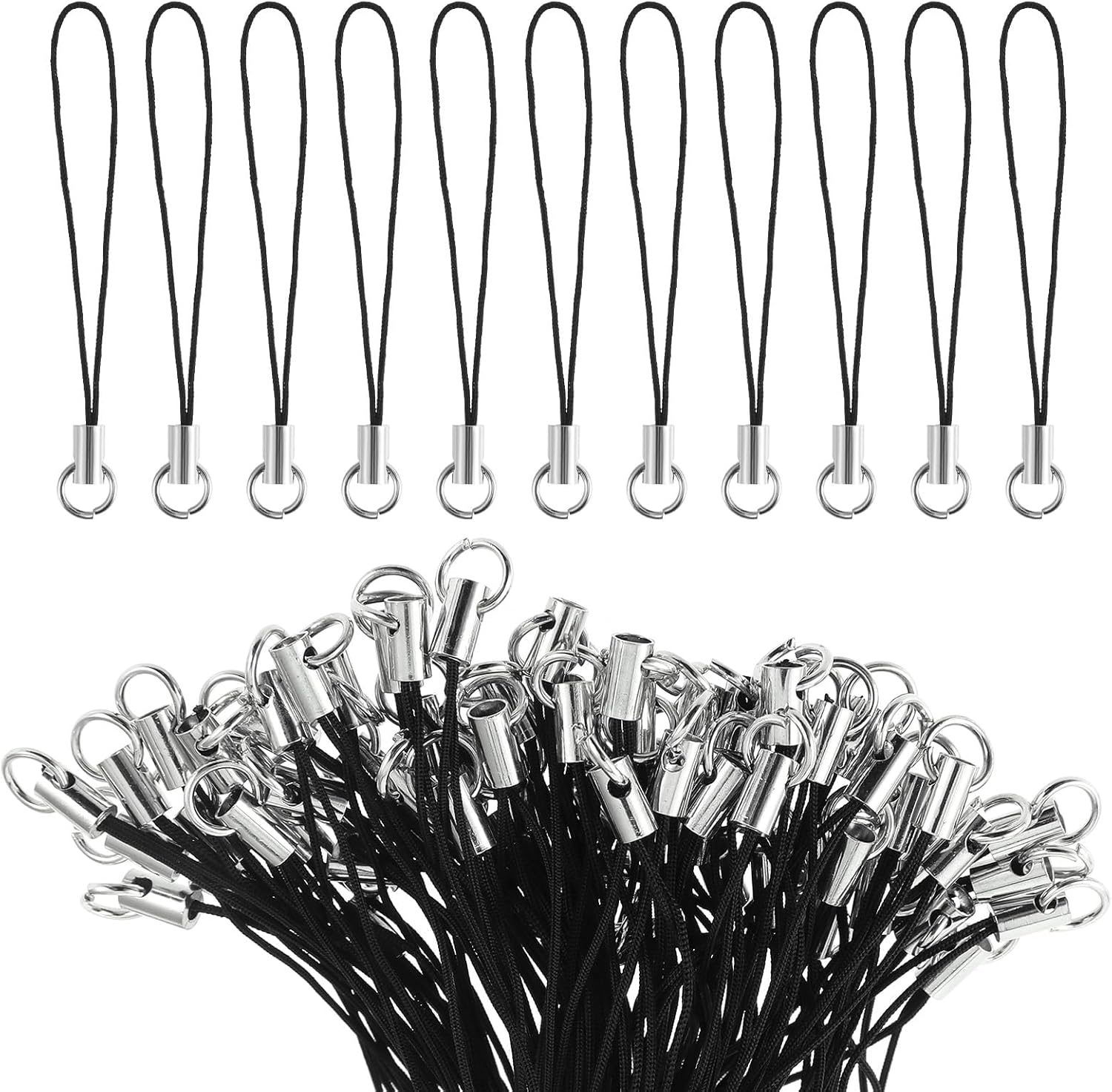 Amazon.com: 100Pcs Phone Charm Kit,Keychain String,Thread Keychain Cell ...