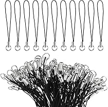 100Pcs Phone Charm Kit,Keychain String,Thread Keychain Cell Phone Charm String Split Ring Strap Detachable Ring Strap Cords DIY Lanyard Decorations for Hanging Charms USB Drive Keychains Keyring
