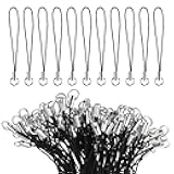 100Pcs Phone Charm Kit,Keychain String,Thread Keychain Cell Phone Charm String Split Ring Strap Detachable Ring Strap Cords DIY Lanyard Decorations for Hanging Charms USB Drive Keychains Keyring