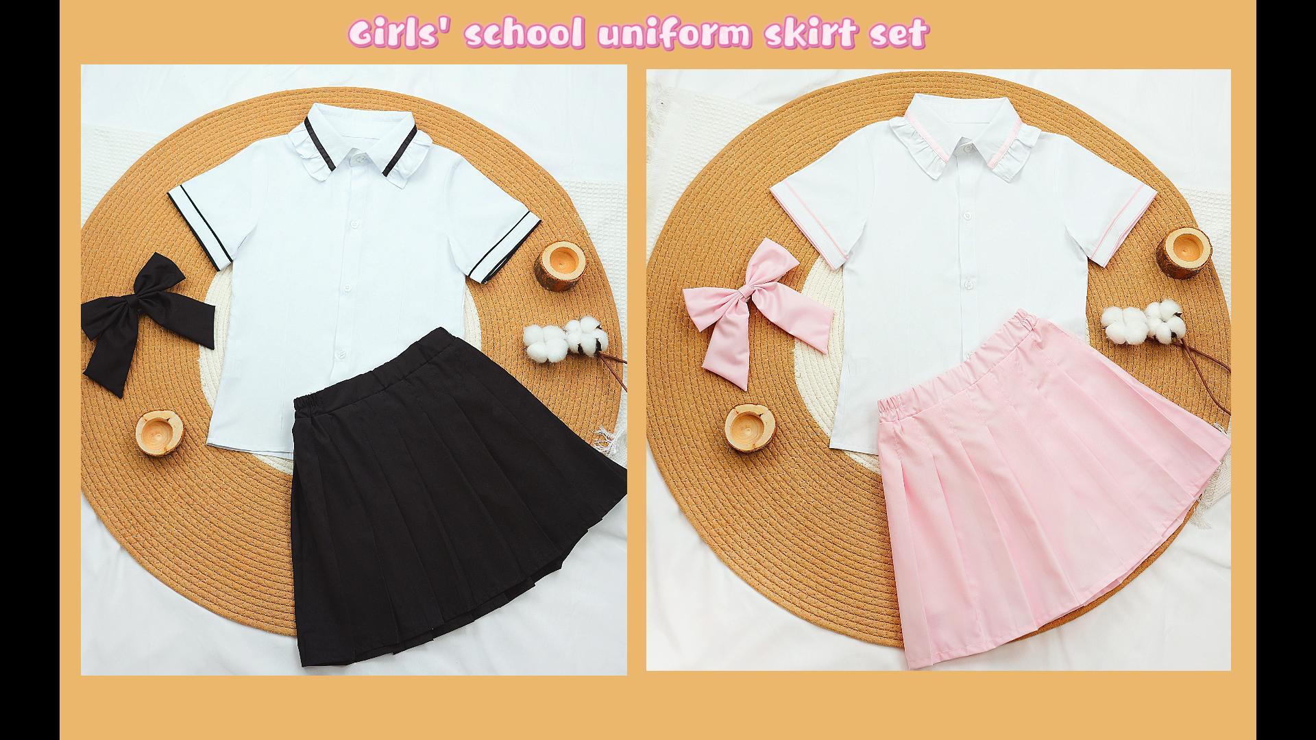 Conjunto disfraz uniforme escolar para niñas 9-10 años miniatura 7