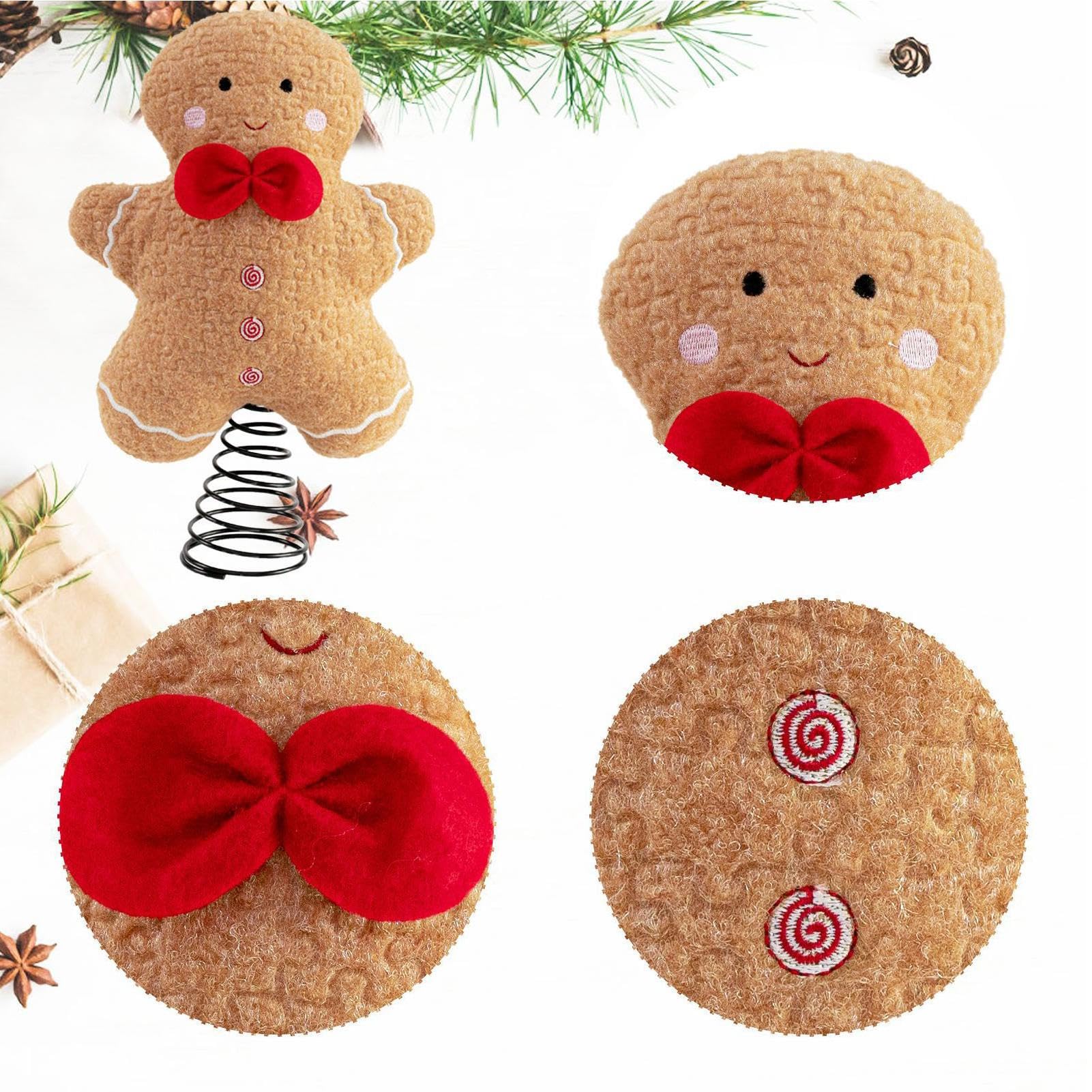 Kerstboom Topversiering - Decoratieve Kerst Houten Peperkoeken Man Top