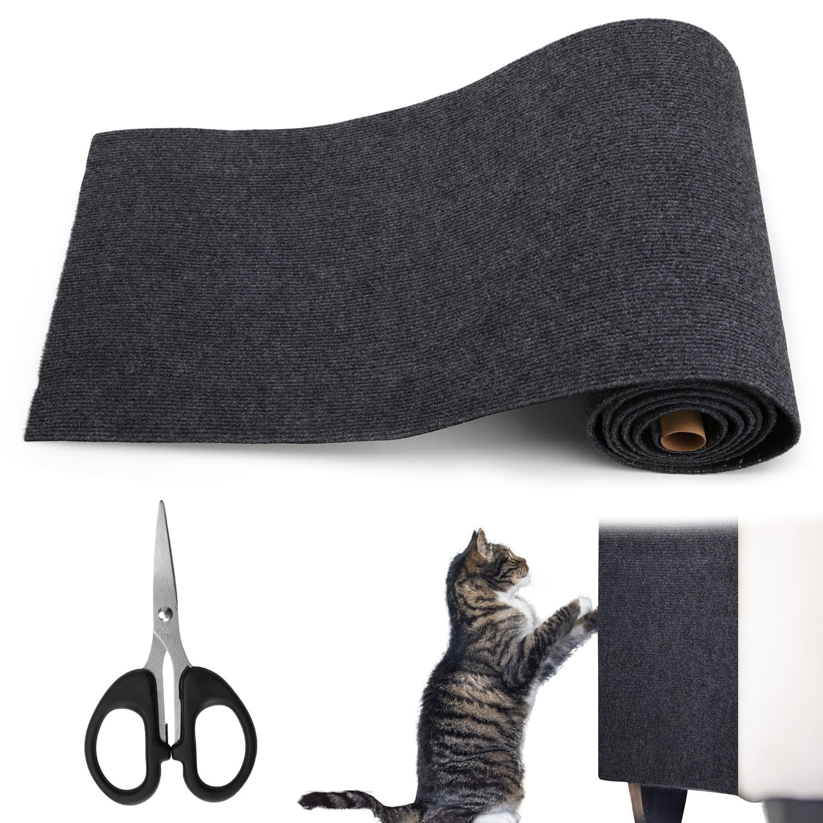 Tappetino Tiragraffi Autoadesivo Per Gatti, Protezione Divano Per Gatti Antigraffio 40 200 Cm Tiragraffi Per Gatti Protezione Mobili Beige 97213852 - 6