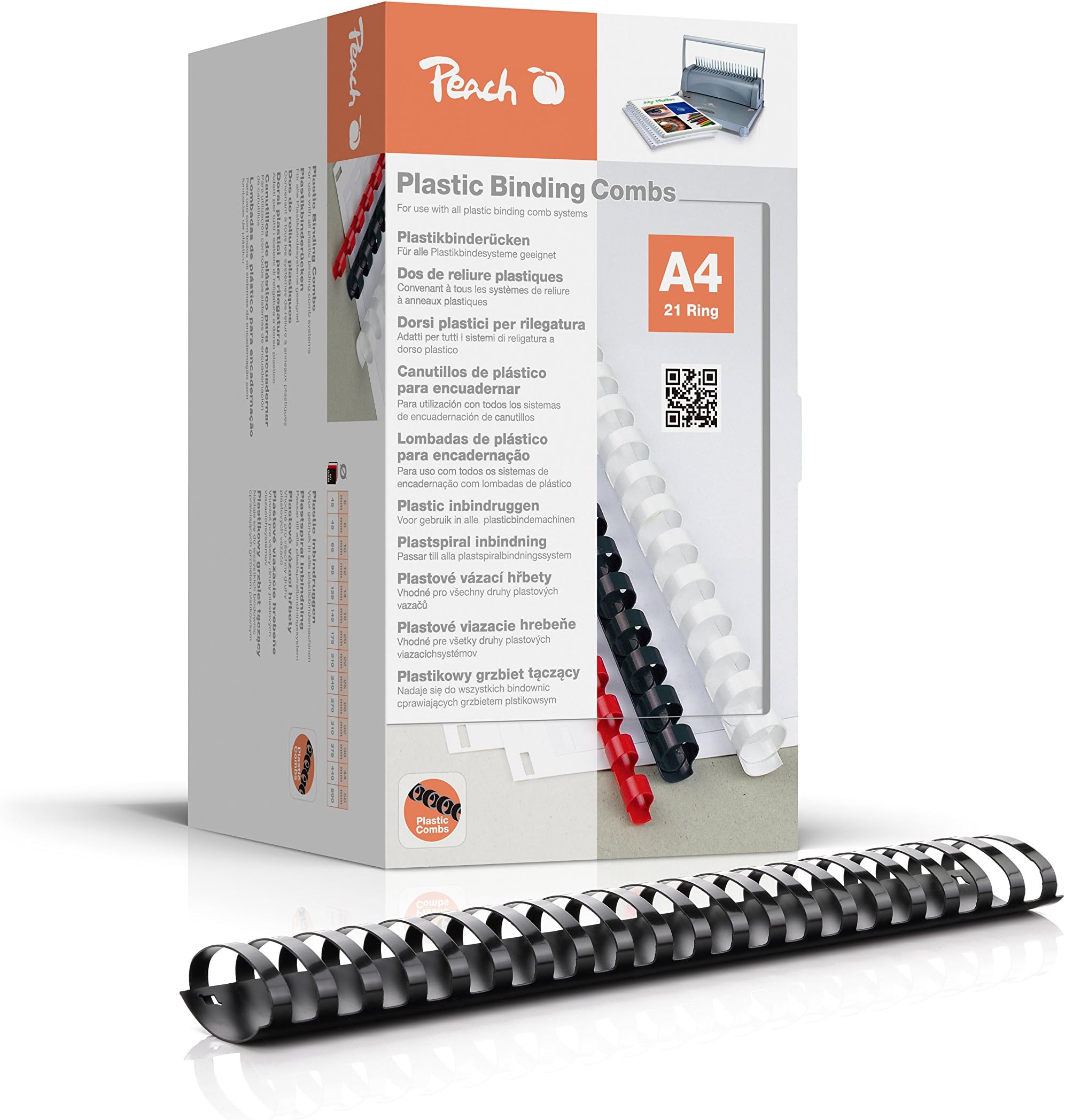 Stock Bureau - GBC Lot De 50 CombBind Peignes De Reliure 38 Mm Noir