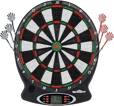 Win SPORTS Electronic Dartboard Soft Tips Set,Regulation Size for Friendly Match,Automatic Scoring with Easy Operate Interface, Segment Separator Web for Fewer Bounce Out 17"x15"