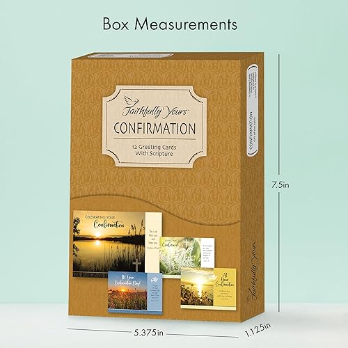 Miniatura 9 de Faithfully Yours Designer Greetings - Surtido de tarjetas inspiradoras de confirmación en caja, regalo del espíritu con versículos bíblicos de las