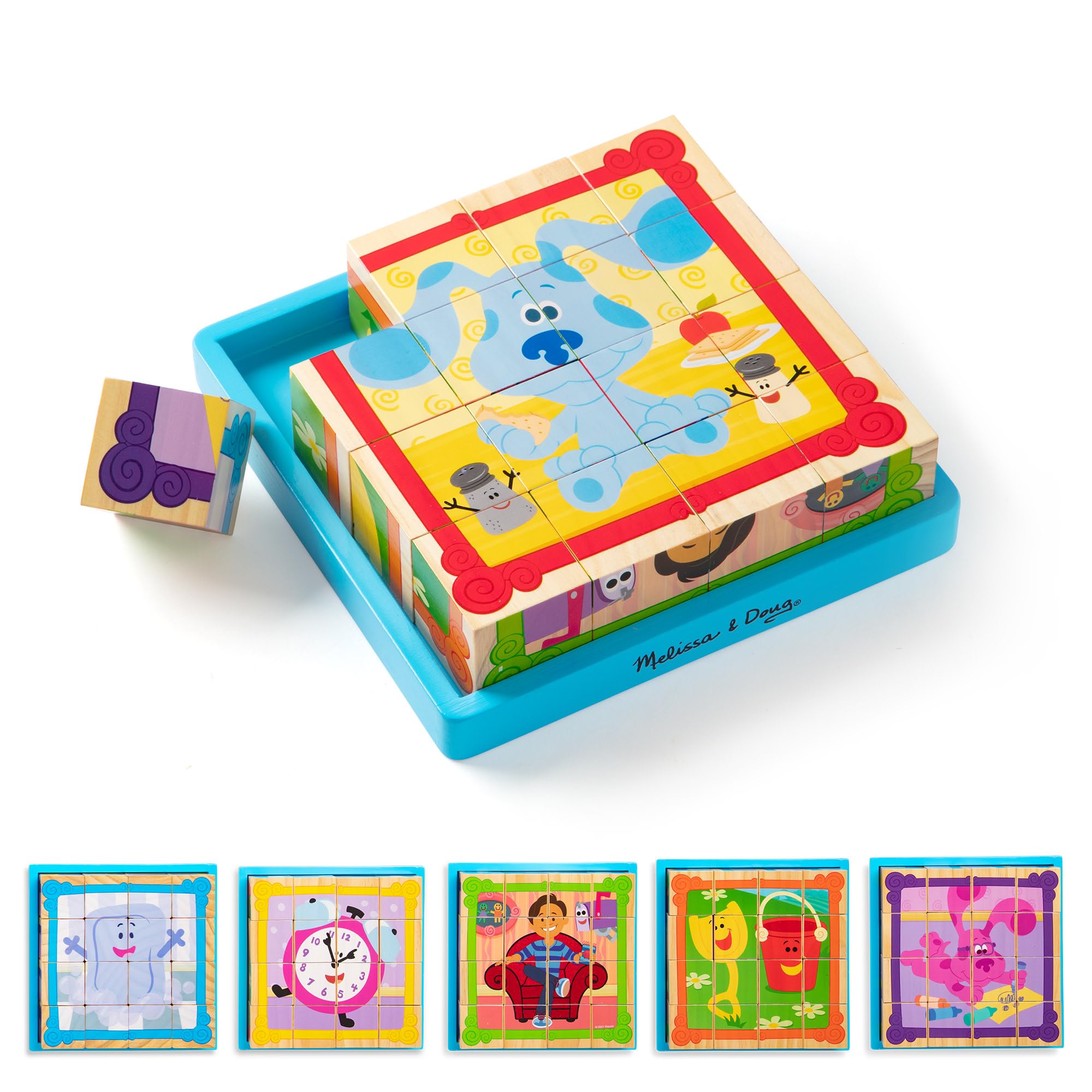 Melissa & Doug Blues Clues You Wooden Cube Puzzle - 16 Pieces