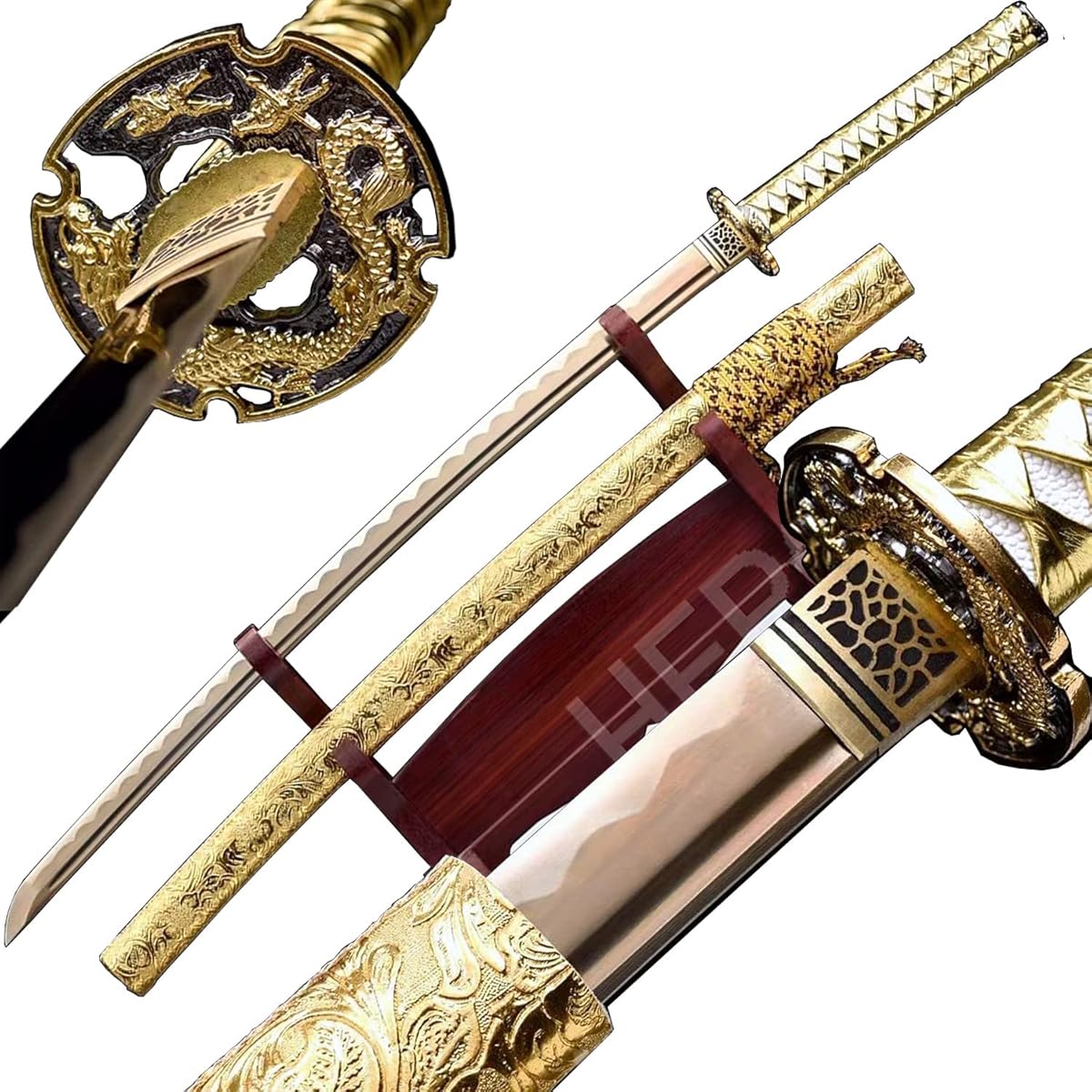Handmade Authentic 1095 High Carbon Steel Japanese Samurai Sword Full ...