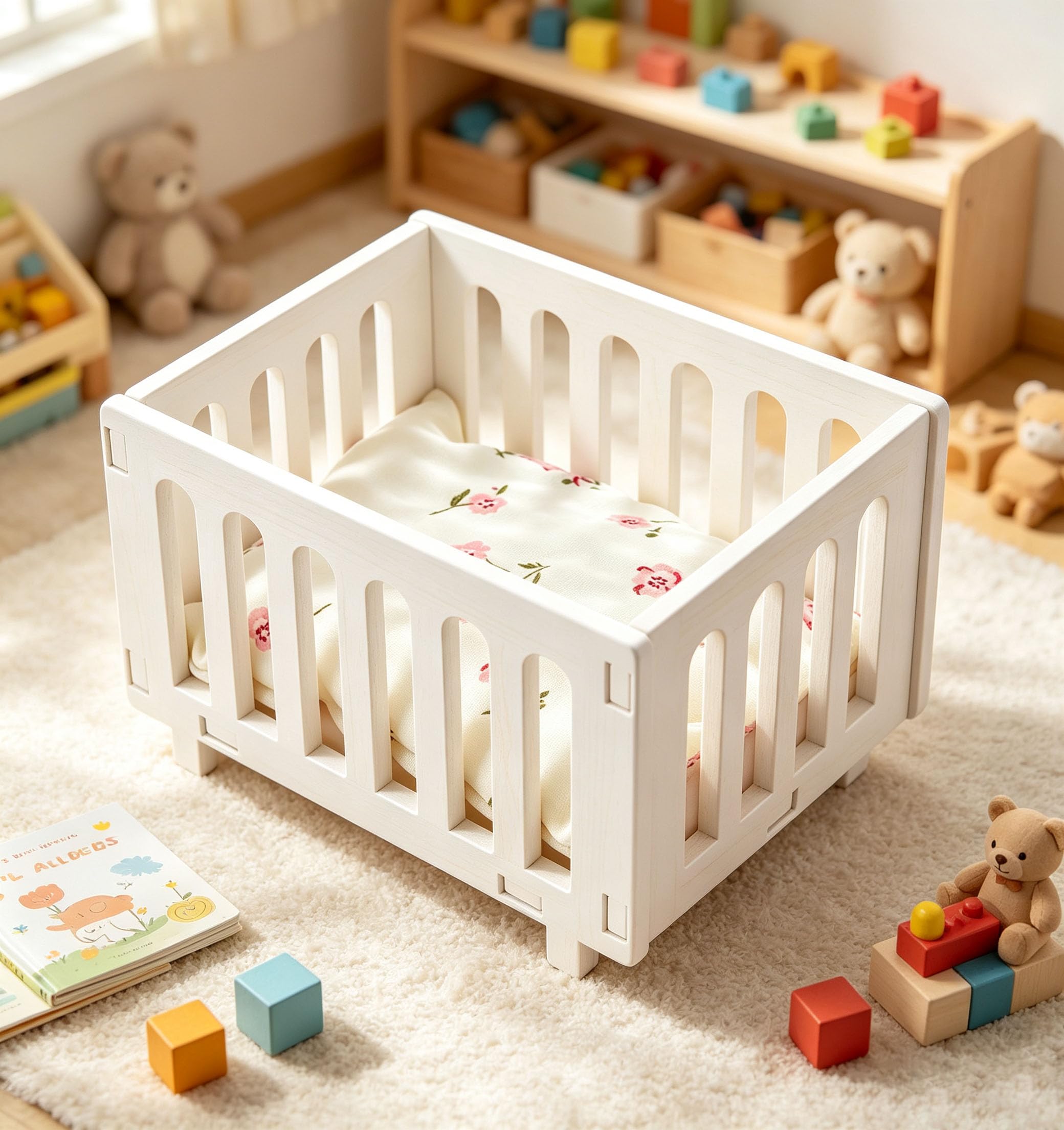 1:12 Lit pour Maison De Poupée Ensemble Miniature en Bois avec Literie