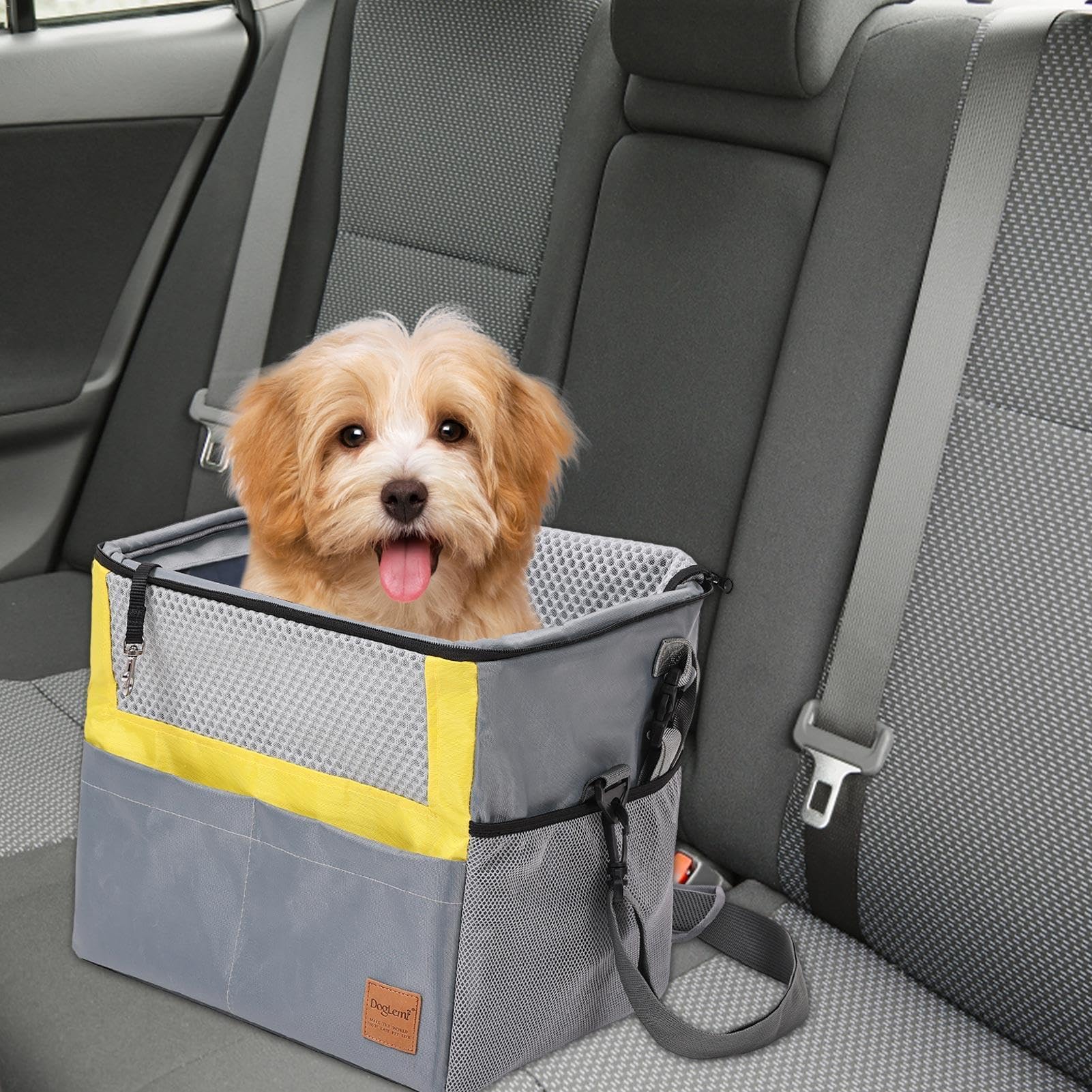 Fahrradkorb für Hunde,Hundekorb für Fahrrad, Wasserdichter Hundekorb mit Reißverschluss, Mehrzweck-Haustierkorb mit Mehreren Taschen, Fahrrad-Welpenkorb für Roller, Auto