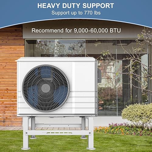 Miniatura 2 de Mini soporte dividido, soporte ajustable para aire acondicionado sin conductos de 9,000-60,000 BTU, bomba de calor, soporte de CA antivibración