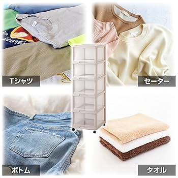 Amazon.co.jp: 天馬 キャスター付きのシンプルな収納ケース 日本