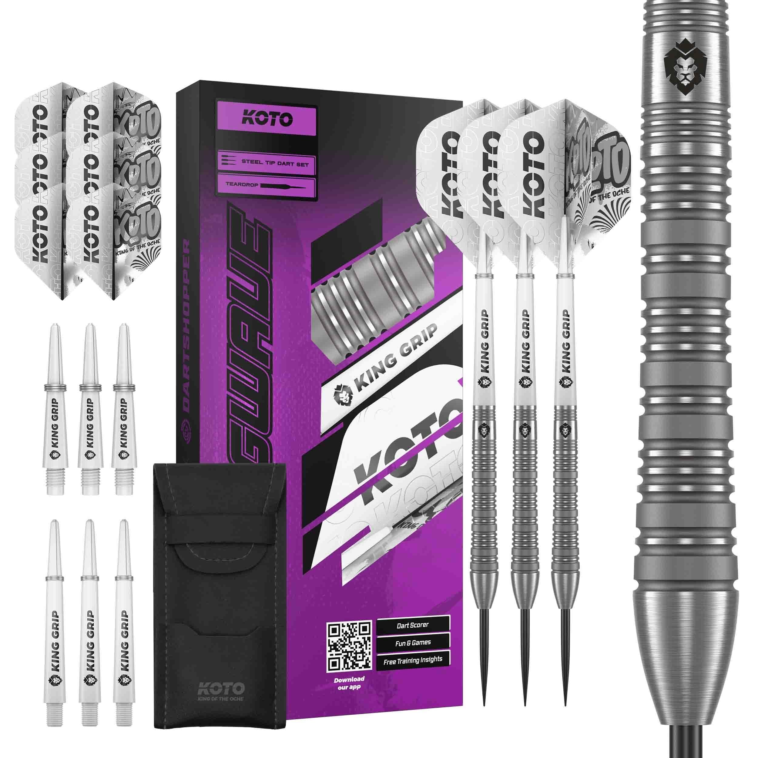 KOTO – Kingwave Teardrop rzutki 90% wolframu, 22 G-24 G, wytrzymała beczka