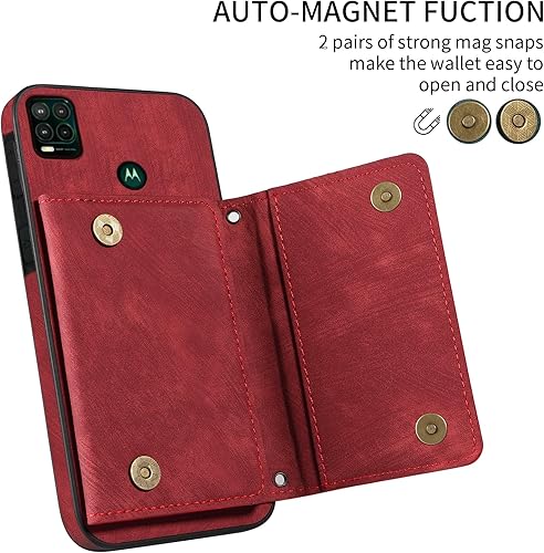 Miniatura 7 de Funda para teléfono Moto G Stylus 5G 2021 con correa cruzada para el hombro y tarjetero de cuero para tarjetas de crédito, bolsillo delgado,