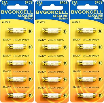 15-Pack A27 27A 12V Alkaline Battery