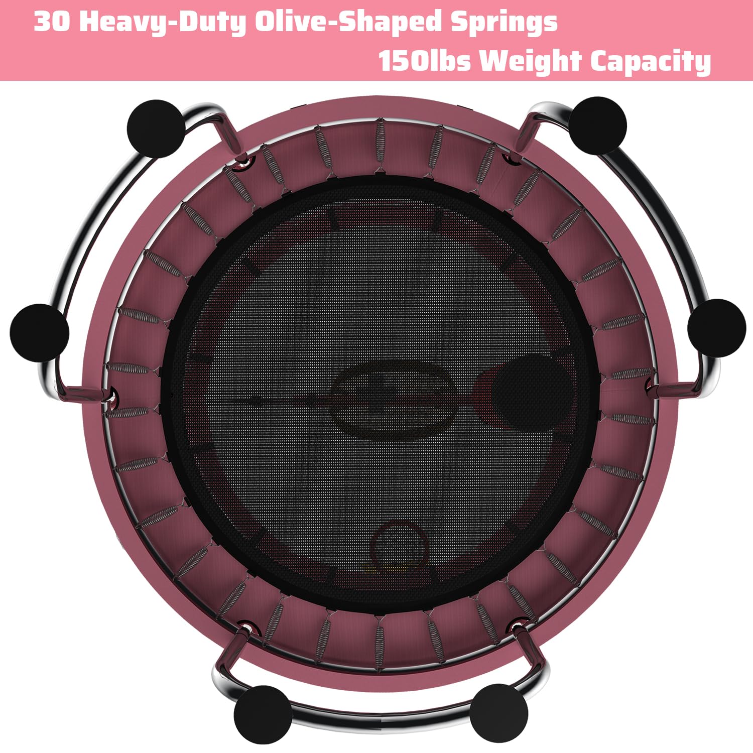 Trampoline pour Enfants 140 cm intérieur/extérieur – Charge maximale 50 kg avec Filet de sécurité, Barre de Gymnastique réglable et Panier de Basket, Cadeau pour garçons et Filles