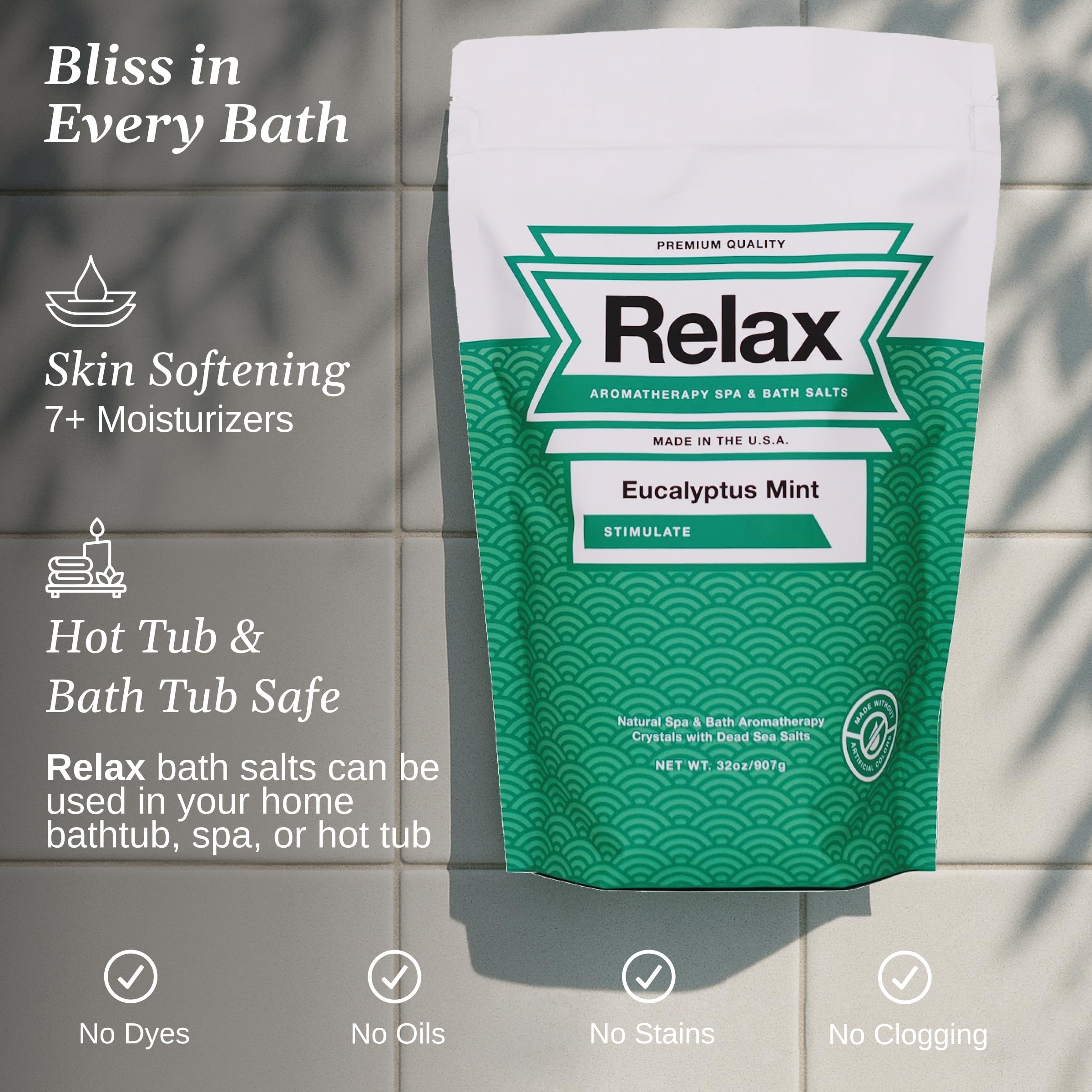 Relax spa e vasca da bagno originale aromaterapia cristalli – Confezione da 4, 17 oz- tutto naturale sali minerali – aroma terapia per vasche da bagno, spa e idromassaggio 481,9 gram
