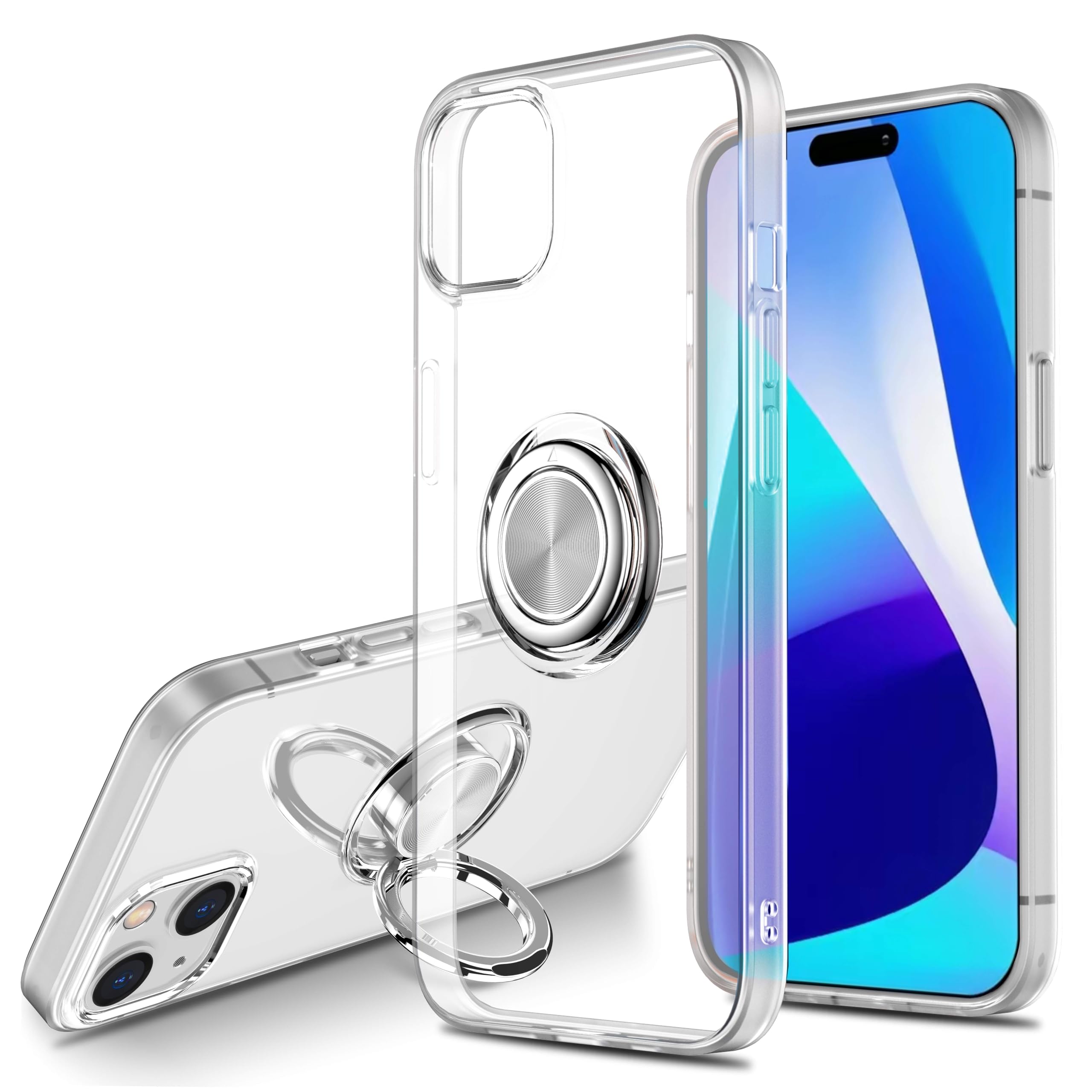 SORAKA Cover IPhone 11 Pro Max Trasparente Con Anello E Supporto Magnetico – Antiurto E Leggera - 5
