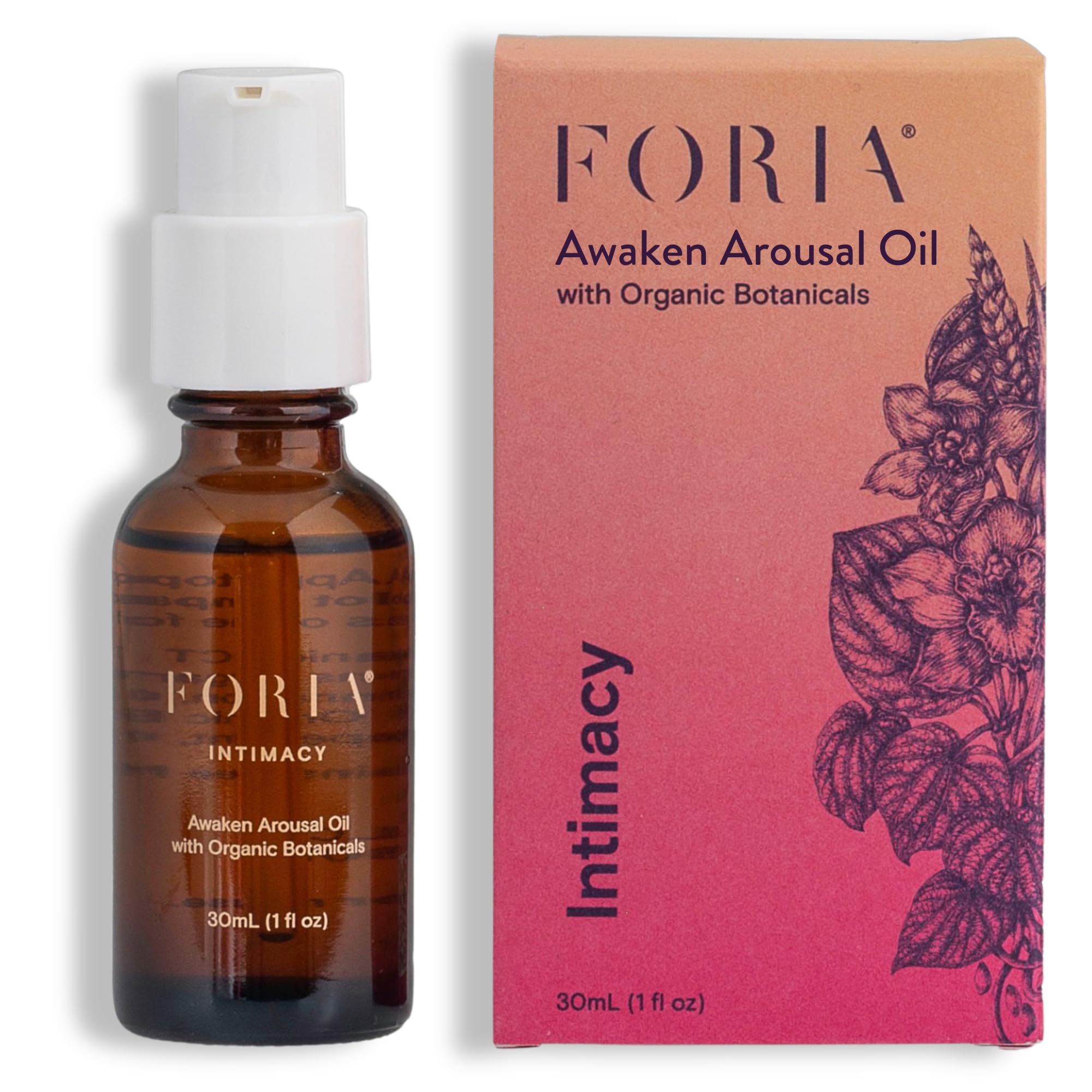 Foria Awaken Arousal Oil - Organic, All-Natural - Safe for Sensitive Skin - 1 Fl Oz