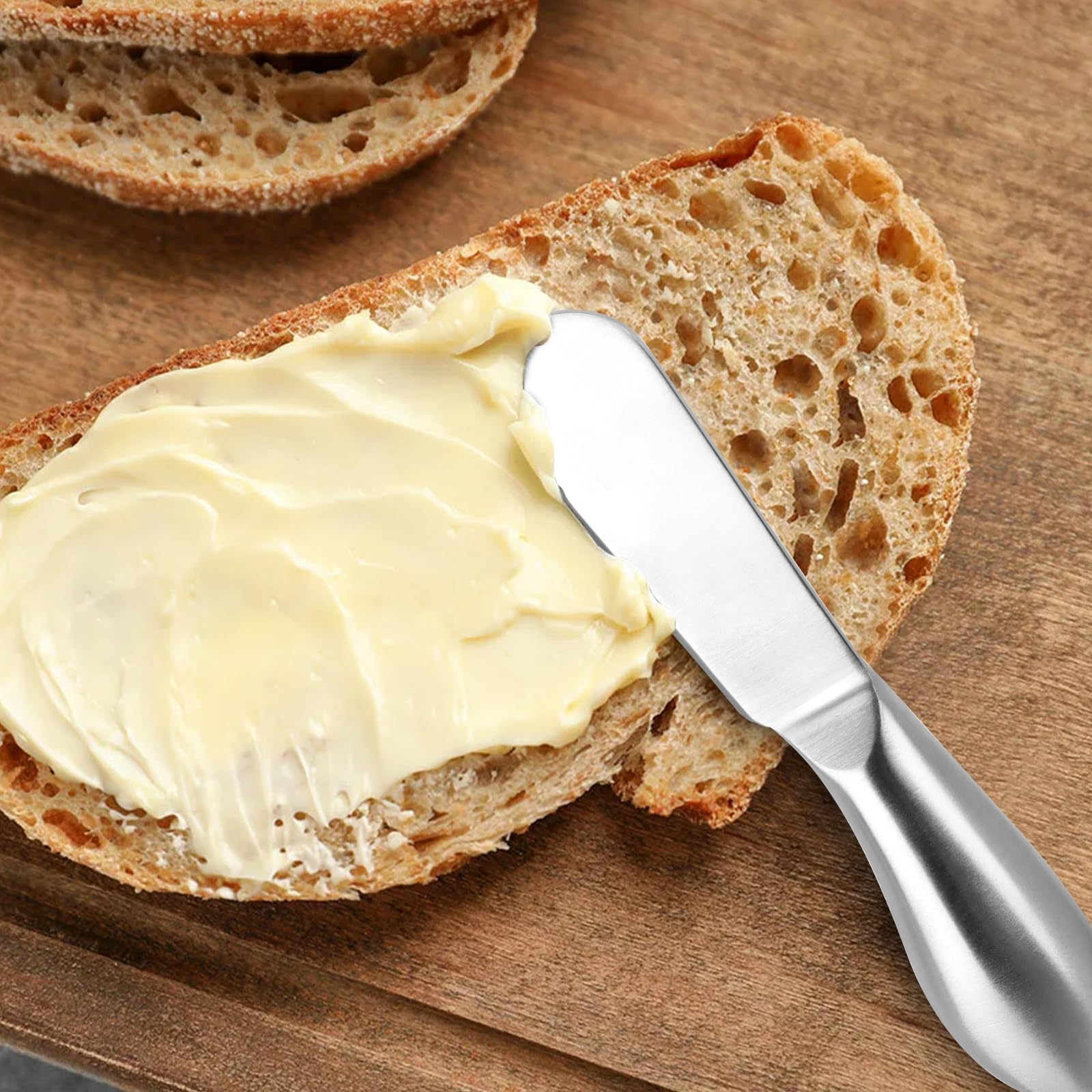 Juego de Cuchillos Esparcidor, 4 Piezas Cuchillo de Mantequilla, Cortador Mantequilla Acero Inoxidable, Esparcidor Mantequilla, Cuchillos de Mantequilla para Mantequilla, Queso, Mermelada 13.3cm