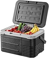 Vista 1 de Refrigerador eléctrico de 12 voltios, 30L (32 cuartos de galón), compresor de refrigerador 12/24V CC y 100-240V CA, refrigerador de 12V utilizable