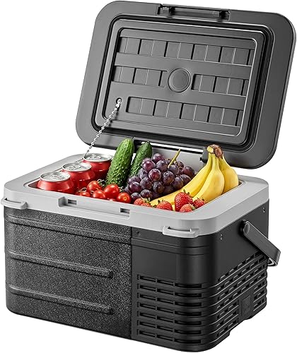 Refrigerador eléctrico de 12 voltios, 30L (32 cuartos de galón), compresor de refrigerador 12/24V CC y 100-240V CA, refrigerador de 12V utilizable