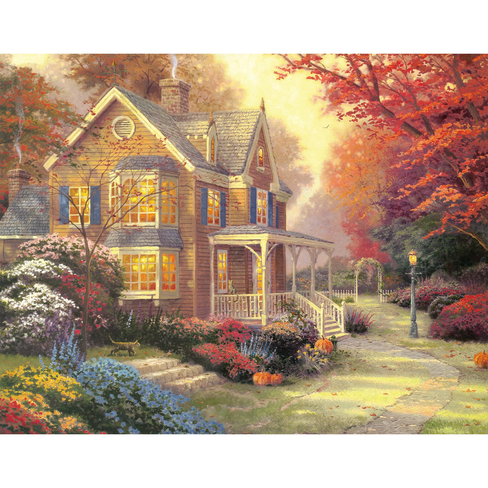 Chengqism Jigsaw Puzzles 100 Pieces for Adults Landscape Puzzle 100 Pieces Landscape 100 Piece Jigsaw Puzzle with Extra Large Piece for Adult Educational Games-Home Puzzles for Adult Teens Seniors — image 1