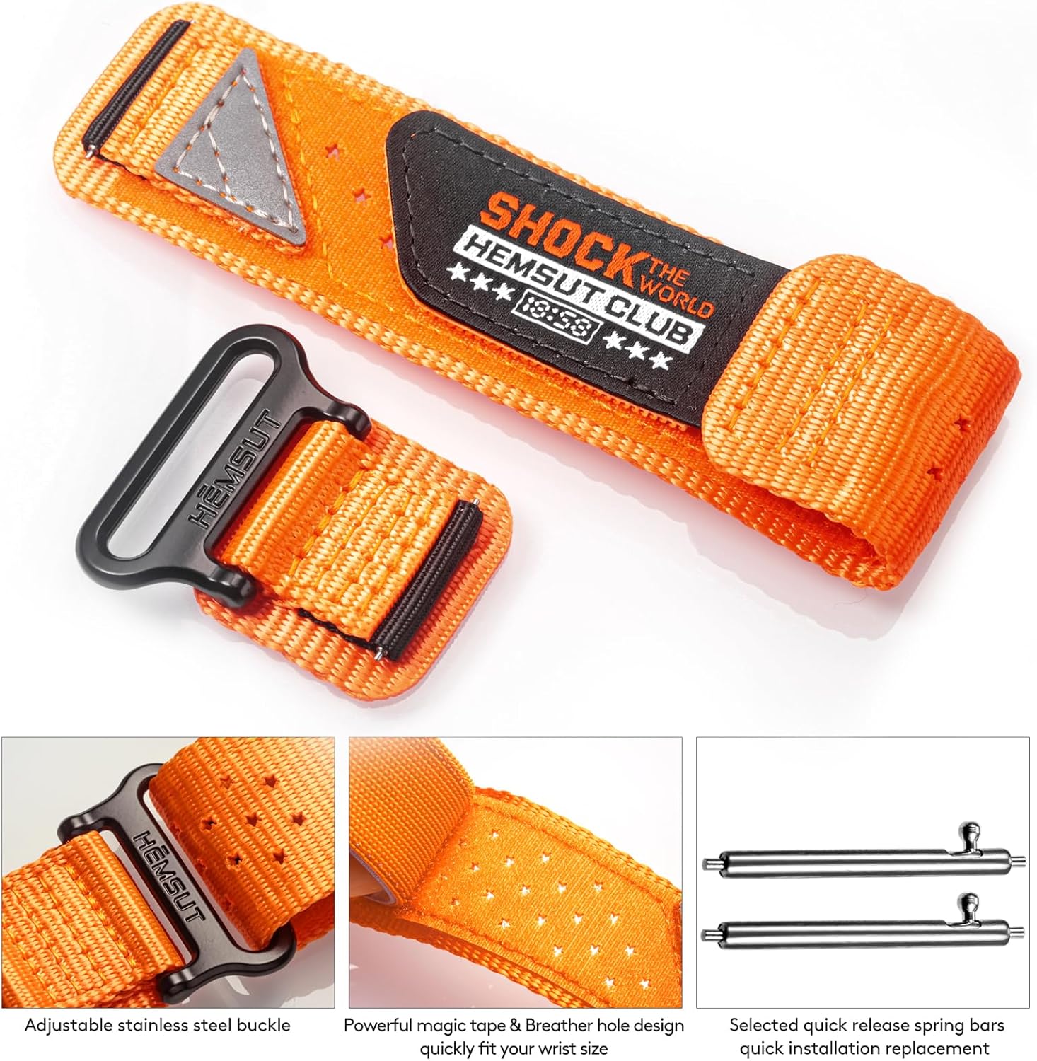 Compatible with CMF Watch Pro 1, 2, 3 Pro Smartwatch, 22mm Rugged Nylon Sports Strap with Woven Loop Design