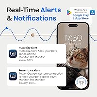 Vista 4 de Waggle Monitor de temperatura para mascotas 4G (Lite) - No necesita WiFi - Aplicación en tiempo real, SMS y alertas de correo electrónico