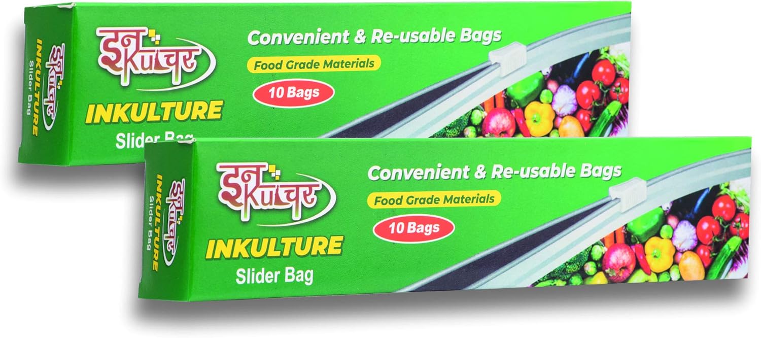 Freezer Bags Zipper Seal Freezer Food Storage Size Bags 20 Pack(9" X 9"),Medium Size