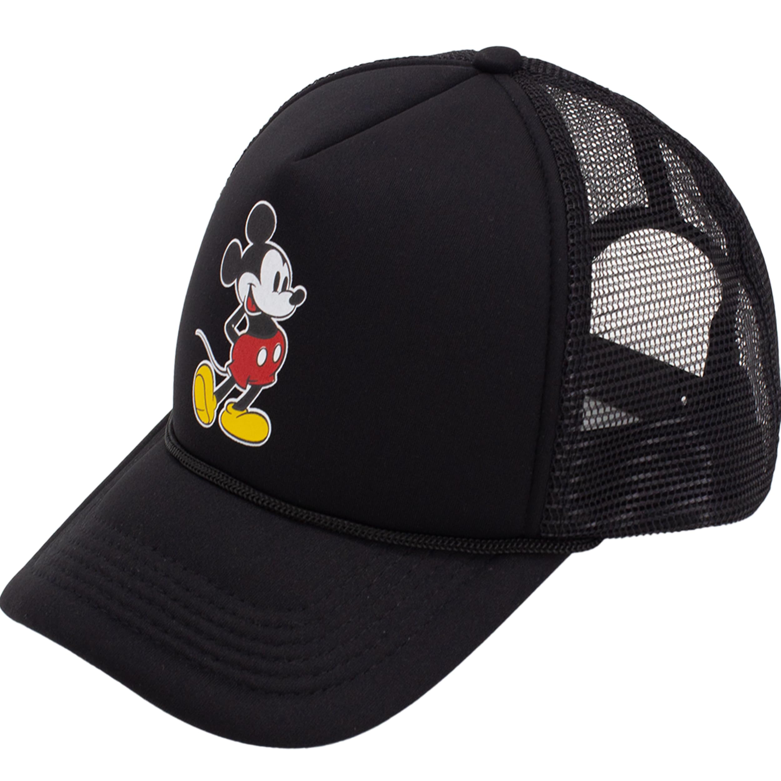 Unisex-Adult Disney Mickey Mouse Trucker Hat, Rainbow Pride Mesh Back Snapback Baseball Cap