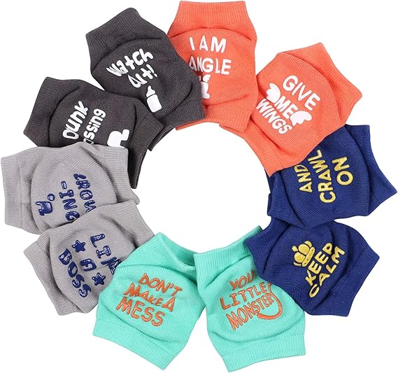 Tacobear 5 Paires Genouilleres Bebe Protege Genoux Bebe Genouillere 4 Pattes Antiderapante Bebe Rampant Protecteur Guetres Pour Bebe Fille Garcon Amazon Fr Vetements