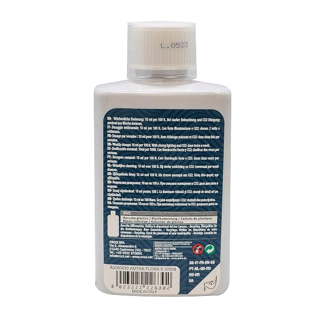 Foto 2 de 4 de Amtra Flora X - Suplemento de Hierro y microelementos para acuarios, Fertilizante para Plantas de Acuario…