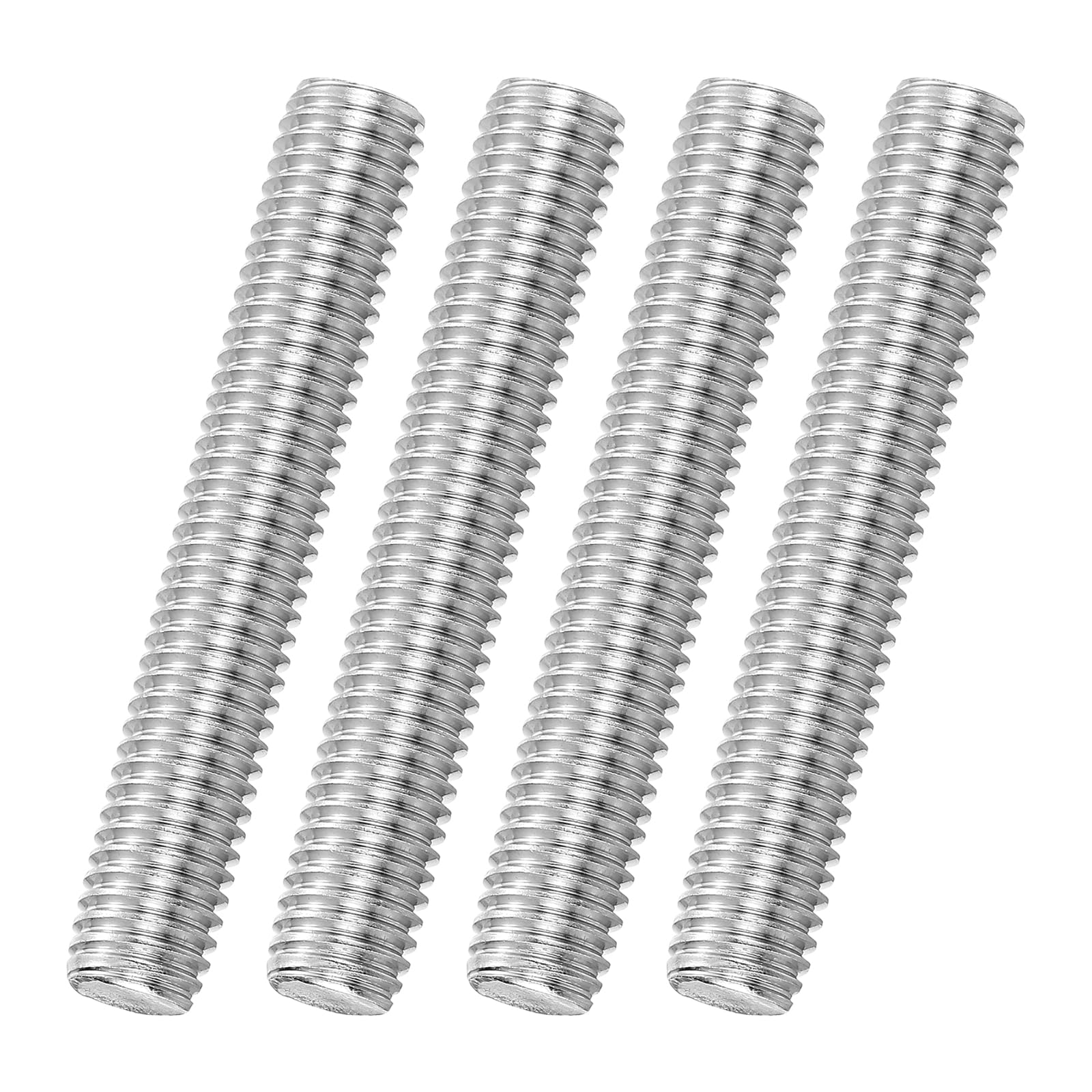 sourcing map Paquete de 4 varillas totalmente roscadas M10 x 65 mm, acero inoxidable 316 para mano derecha, para fijación de montaje de muebles, paso de 1,5 mm