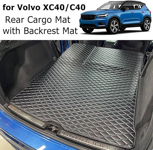 Miniatura 4 de Alfombrilla antideslizante para maletero y respaldo trasero para Volvo XC40/2022-2024 Volvo C40 2018-2025