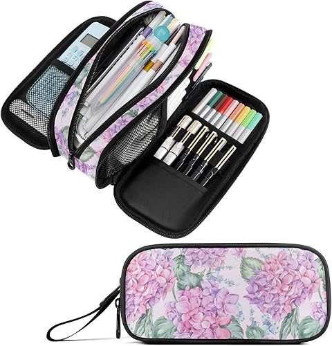 Miniatura 35 de Fustylead Estuche para lápices de gran capacidad, organizador de maquillaje multiusos para oficina, universidad, escuela, senderismo, viajes Blanco