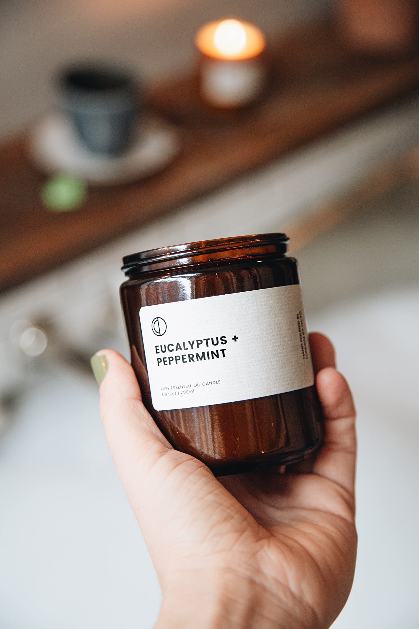 OCTO Eucalyptus + Menthe poivrée | Bougie Parfumée naturelle à la cire de soja et huiles essentielles 250ml