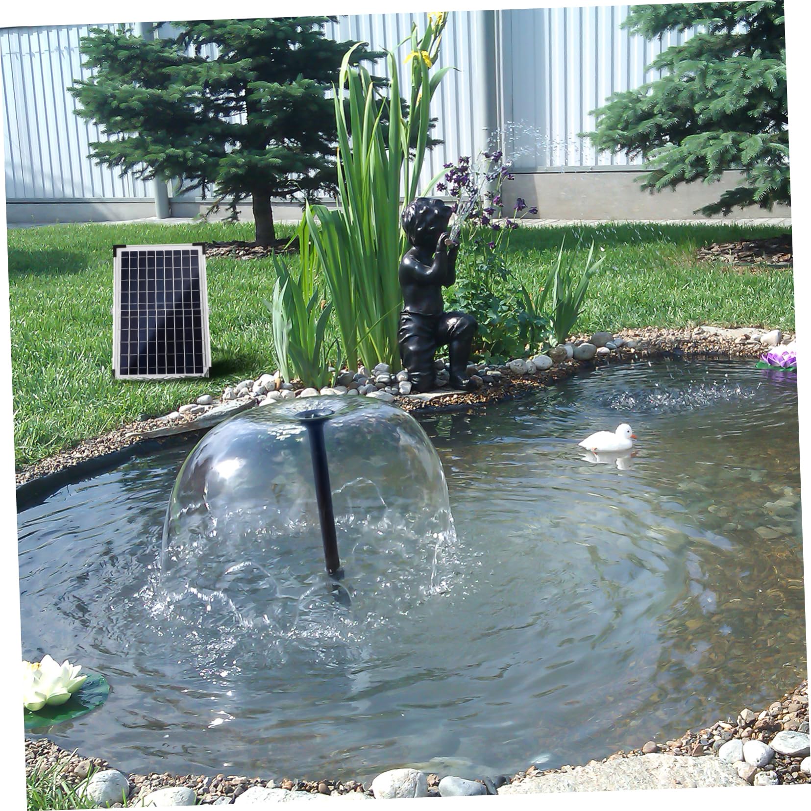 Pompa Fontana Solare 12w in Abs Nera per Giardino Esterno | Capacità 1350l/h, Angoli Regolabili, Costruzione Robusta, Kit Bsv-sp100