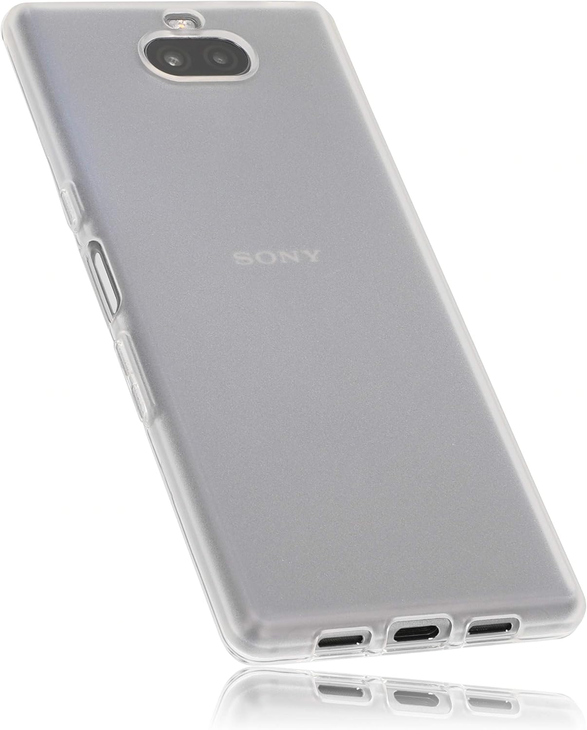 mumbi Mobile Phone Case Compatible with Sony Xperia 10 Transparent White