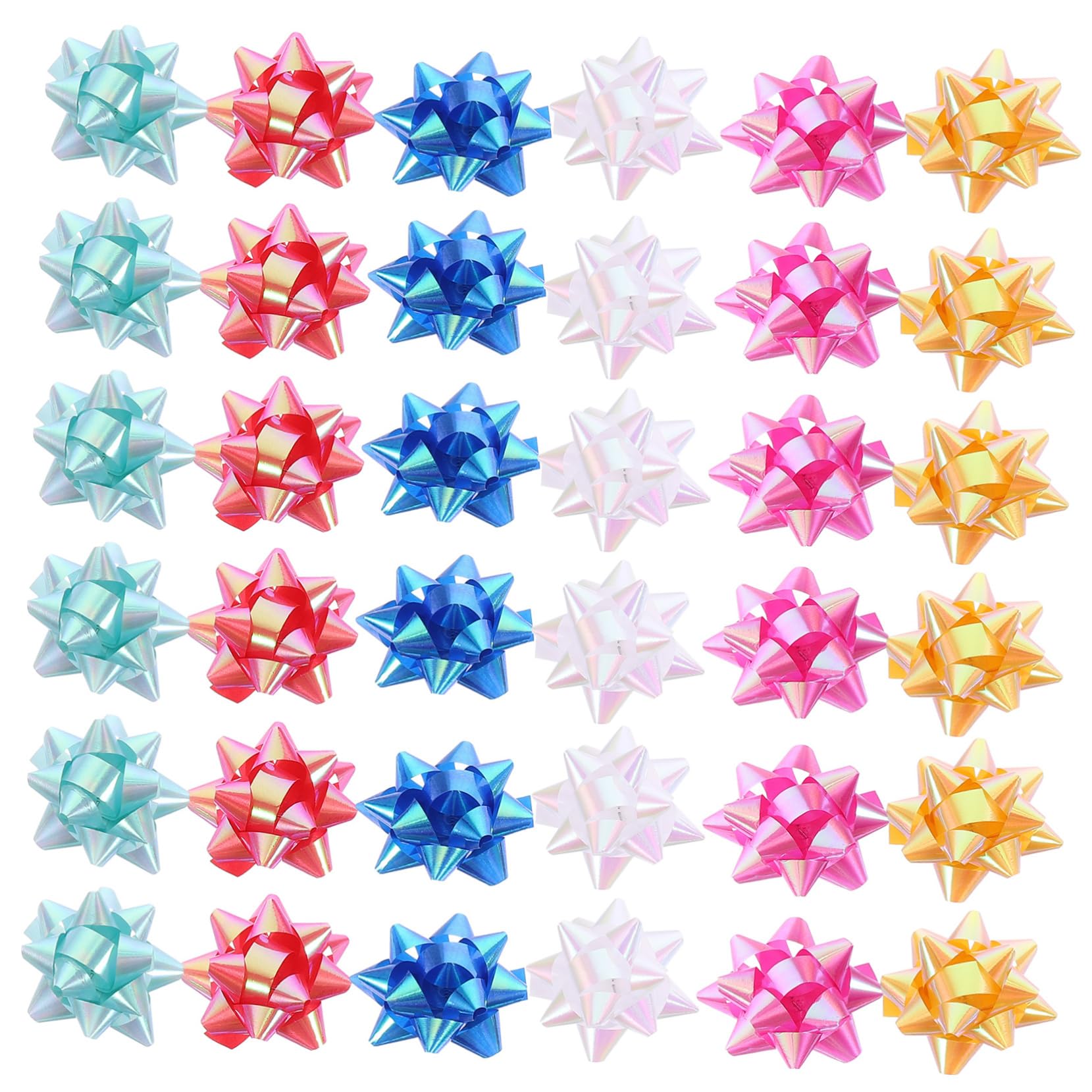 PRETYZOOM 5 Set di Fiocchi Natalizi 5x5 Cm per Creare Fiocchi per Decorazioni Natalizie per Regali 70 Pezzi*5