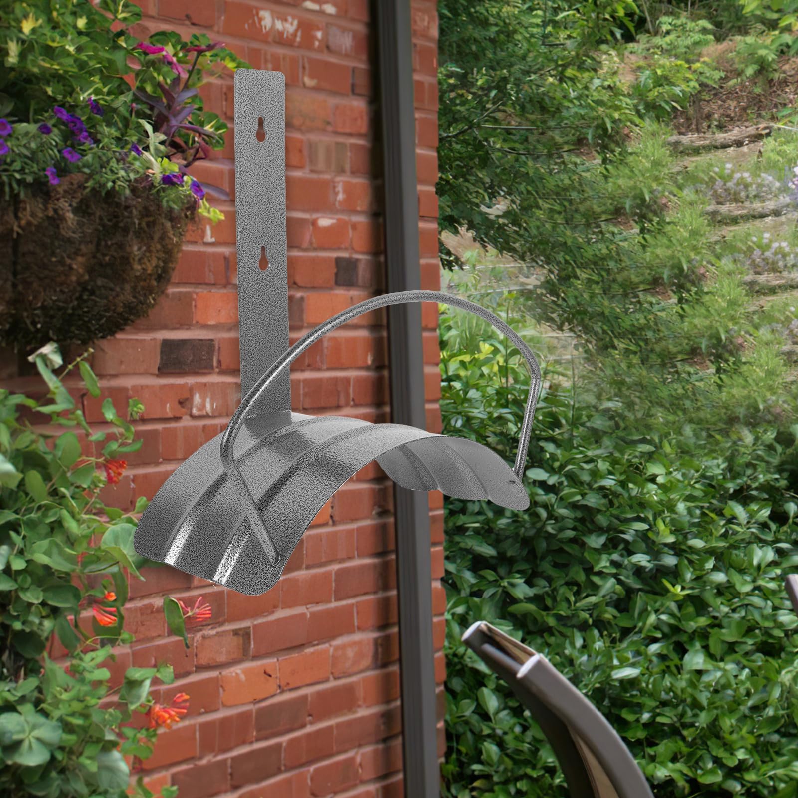 Alipis Support Mural Étagère de Rangement en Fer Robuste pour Tuyau D'arrosage Facile à Installer, pour Organiser Le Jardin et L'arrosage Extérieur