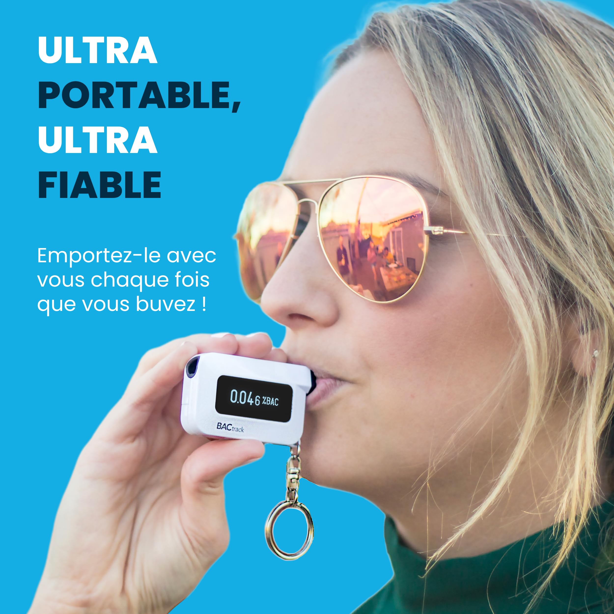 BACtrack Éthylotest Alcootest C6, Précision de Qualité Professionnelle, Connectivité Bluetooth sans Fil pour Smartphone en Option pour Appareils Apple iPhone, Google et Samsung, Android