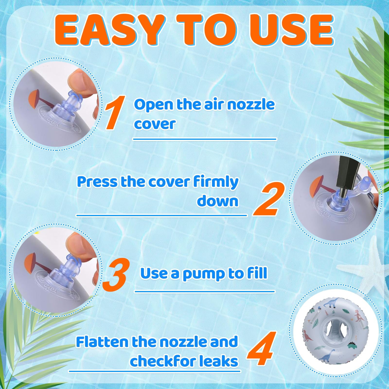 EDLMKM Baby Swimming Float, Baby Swimming Ring, Inflatable Baby Float - Image 4