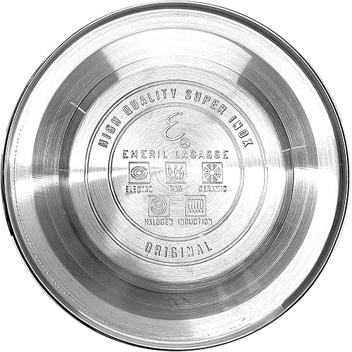 Vista 6 de Emeril Lagasse Tetera silbante de 2.6 cuartos2.5 litros, tetera de acero inoxidable para estufa de inducción, hervidor de agua rápido para cocina