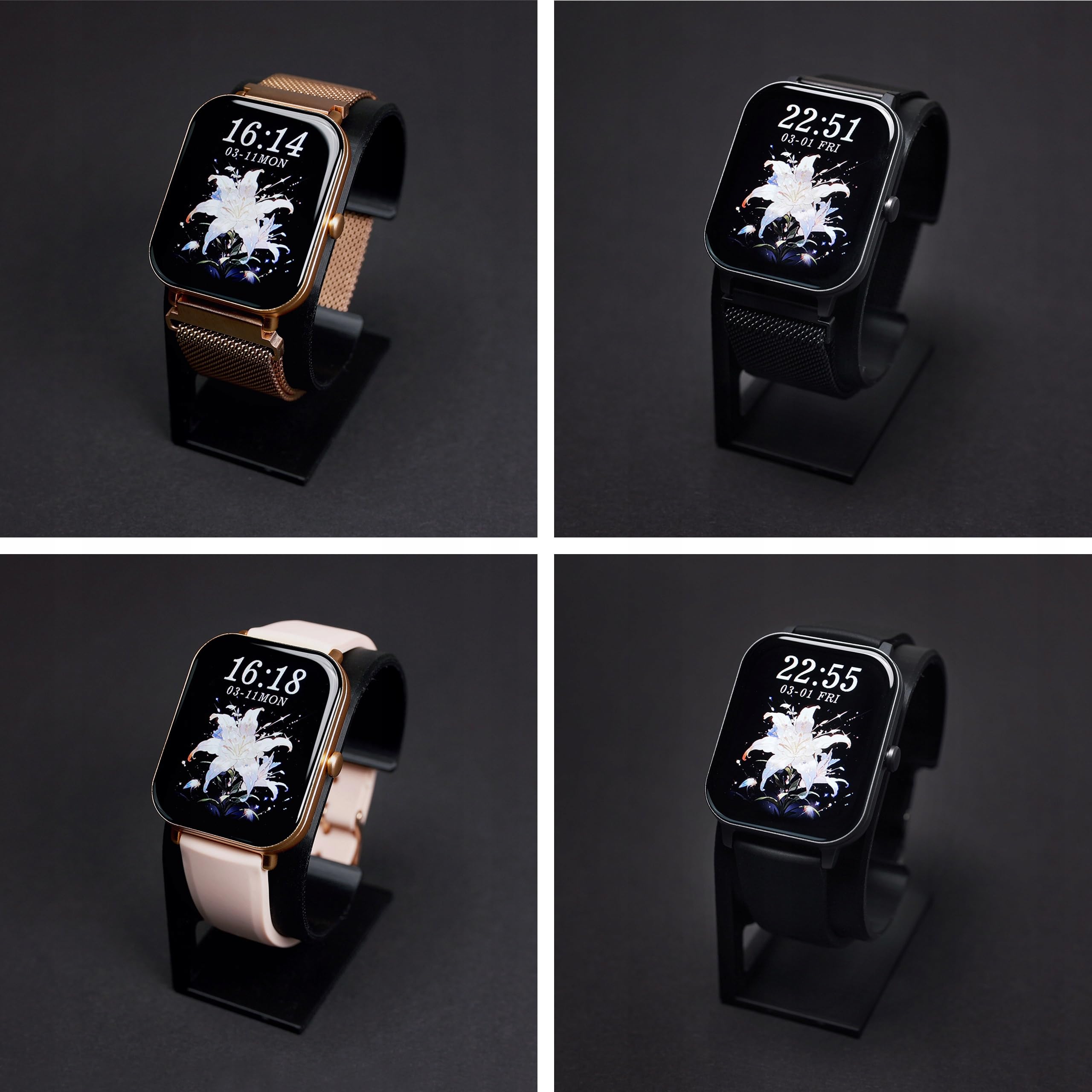 Smartwatch Zegarek Menu PL Dla Kobiety + 2 Paski + Rozmowy Powiadomienia