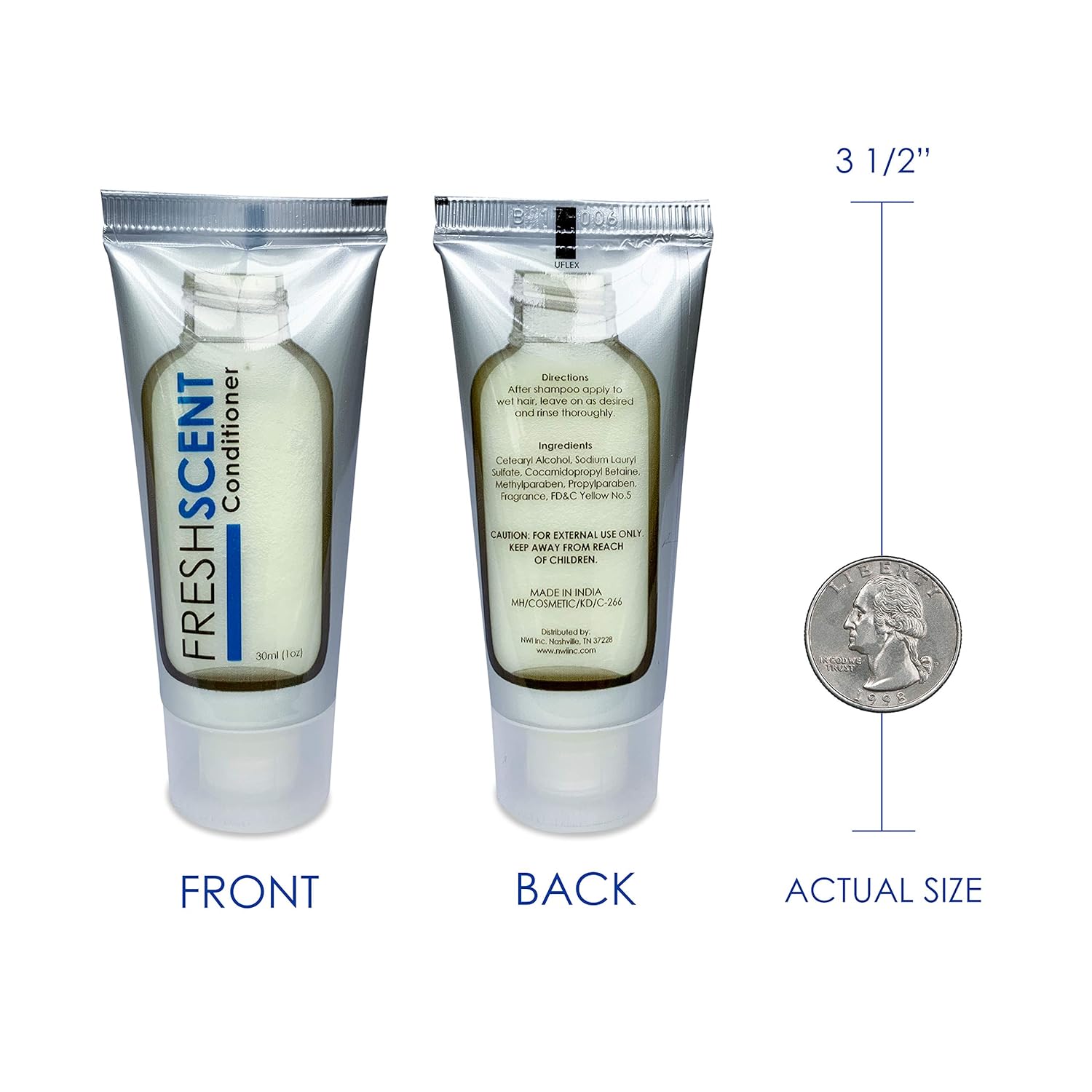 Freshscent Conditioner 1oz (100 Pack) Hotel Travel Size, Bulk Amenities and Toiletries for Hospitality - Image 3