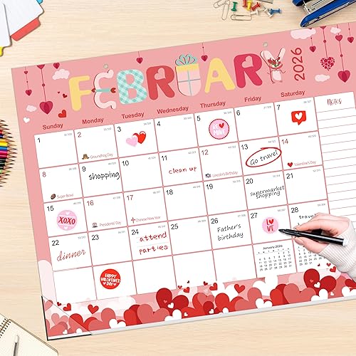 Miniatura 22 de GuassLee Calendario de escritorio 2025-2026 – Calendario de escritorio colorido de septiembre de 2025 a marzo de 2027, 17 x 11.5 pulgadas