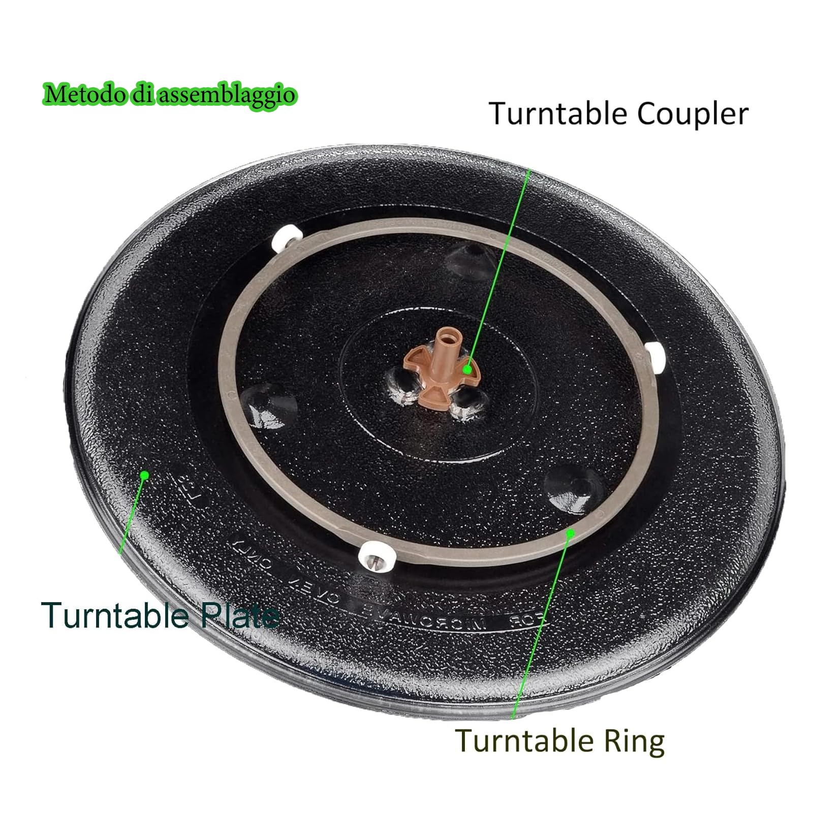 2 Pezzi Accoppiamento Per Giradischi Microonde – Supporto Vassoio In PPS, Albero 15mm, Ricambio Universale